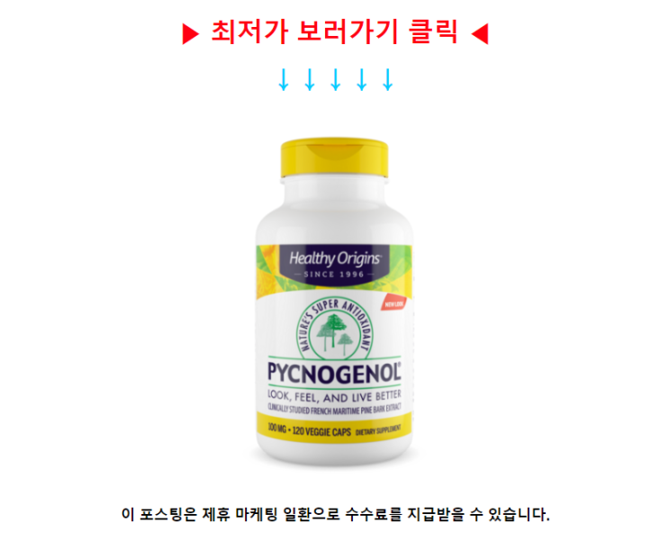 헬시오리진스 피크노제놀 100mg 베지 캡 [120개입*1개]