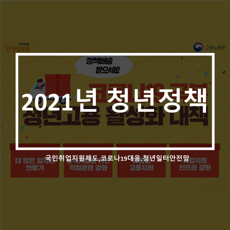  2021년 청년정책(국민취업지원제도.코로나19대응.청년일터안전망)