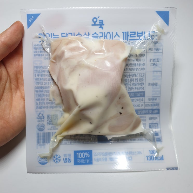 [오쿡] 맛있는 닭가슴살 슬라이스  / 소스슬라이스 닭가슴살 까르보나라
