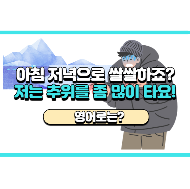  '제가 추위를 좀 많이 타요' 영어로는? 'I can't stand the cold.'