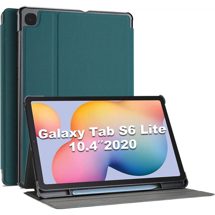 후기가 정말 좋은 ProCase Galaxy Tab S6 Lite 10.4 케이스 2020(S Pen Holder 포함) Slim Stand Protection Folio Case