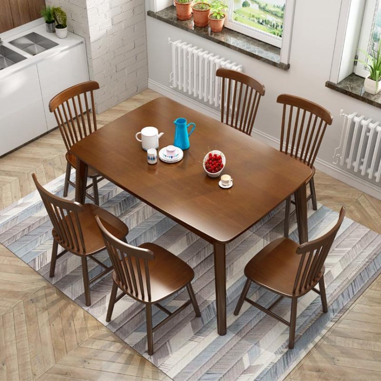 잘나가는 코스트코 6인 원형 대리석 돌식탁 원목 식탁과 의자 세트 Quan 원목 북유럽 스타일, 1.2m 싱글 테이블 주문 색 비고 추천해요