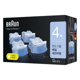  [선물하고픈 아이템 브라운면도기 세정액]BRAUN 클린 앤 리뉴 면도기 세정액, CCR (2개입), 강추에요!