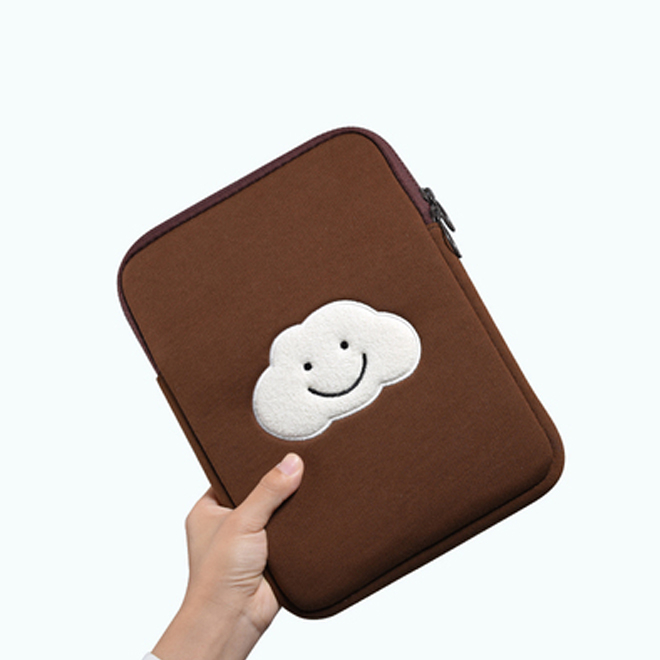 인기 급상승인 Others 아이패드 태블릿 10.5인치 귀여운 구름 캐릭터 파우치 케이스, 2.브라운 지퍼 ···