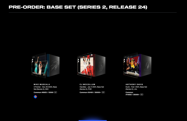 NBA TOP SHOT 프리오더팩 2 오픈 결과 NBA TOP SHOT 프리오더팩 2 오픈 결과