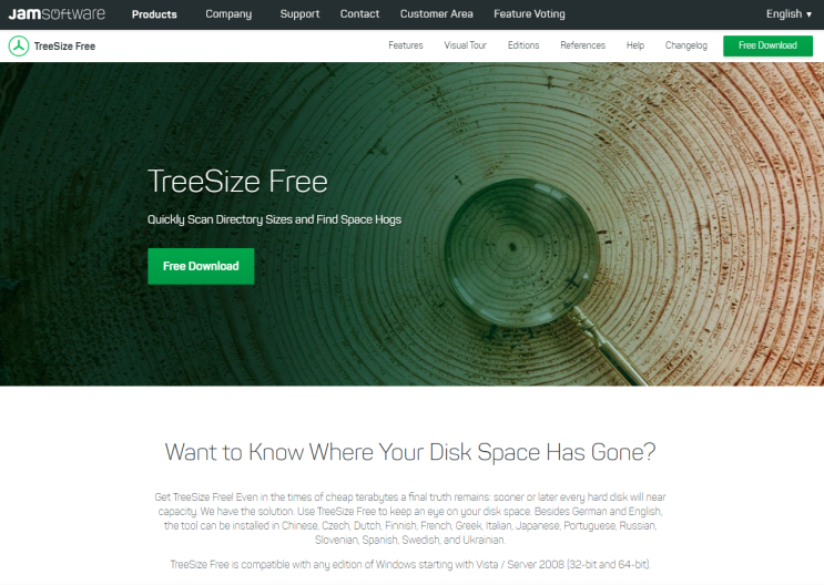  하드디스크 용량을 효율적으로 관리 TreeSize Free 프로그램