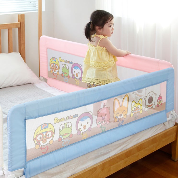 잘팔리는 뽀로로 침대안전가드 아기 유아 침대가드 150cm 매립형 평상형 호환, 블루 좋아요