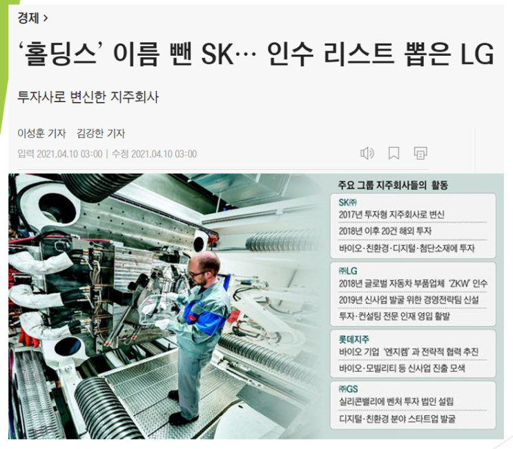  그룹의 미래를 책임지는 투자회사로 변모하는 지주회사들