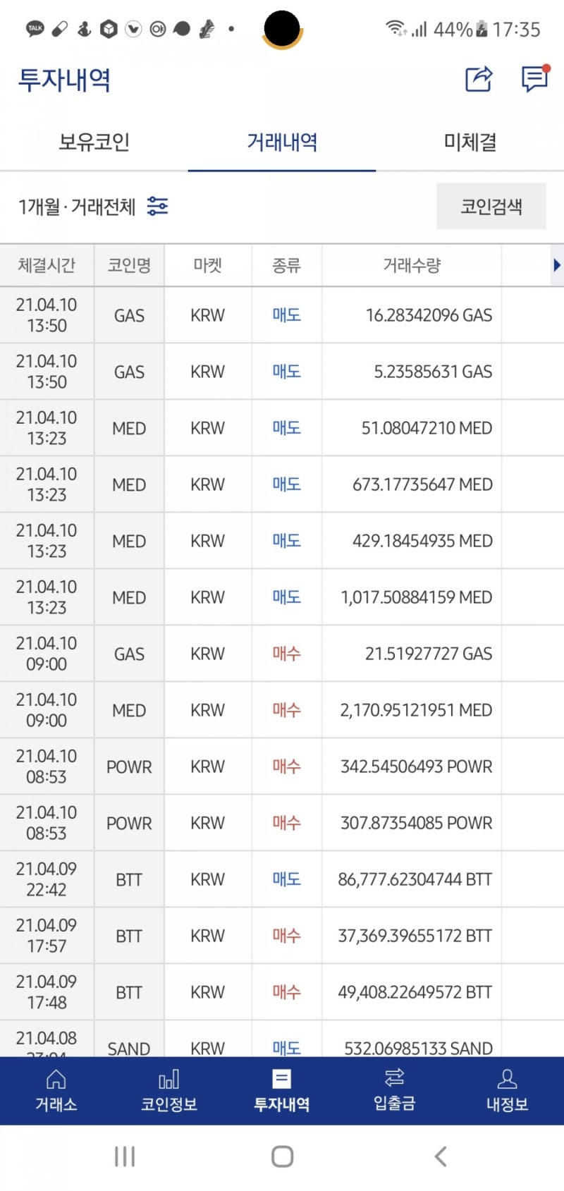 코인원 바나나톡 코인(BNA), 업비트 파워렛저(PWR) 매매일지 : 네이버 블로그