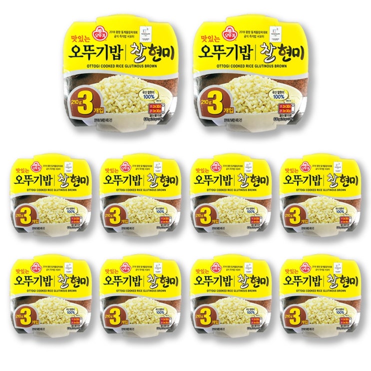 잘팔리는 오뚜기 오뚜기밥 찰현미, 210g, 30개 ··· 잘팔리는 오뚜기 오뚜기밥 찰현미, 210g, 30개 ···
