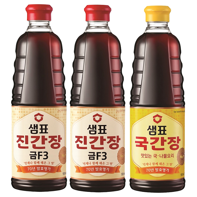 선호도 좋은 샘표 진간장 금F3 930ml x 2p + 국간장 930ml, 2종, 1세트 추천합니다