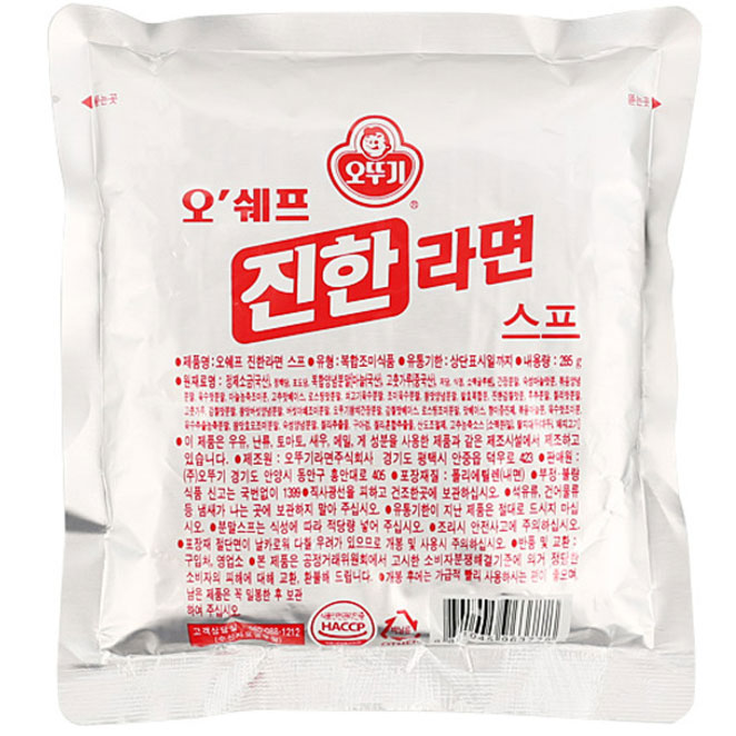 리뷰가 좋은 오뚜기 오쉐프 진한라면 스프, 285g, 3개 추천합니다