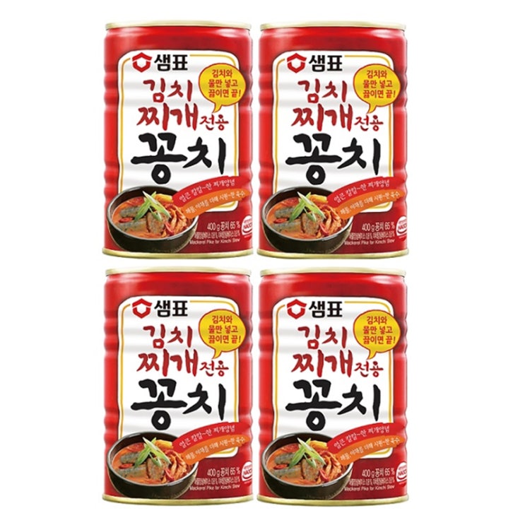 인기 많은 샘표 김치찌개 전용 꽁치 통조림, 400g, 4개입 추천해요