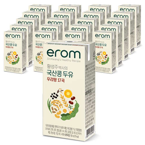 가성비 뛰어난 이롬 황성주 국산콩 두유 우리땅 17곡, 190ml, 20개 좋아요