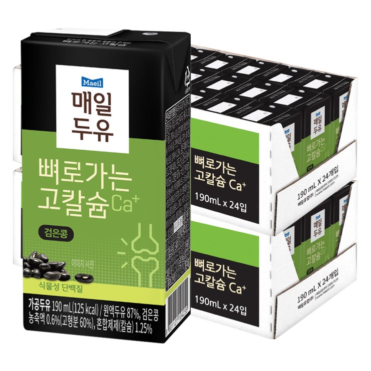 가성비갑 뼈로가는칼슘두유 검은콩 진, 190ml, 48개 ···