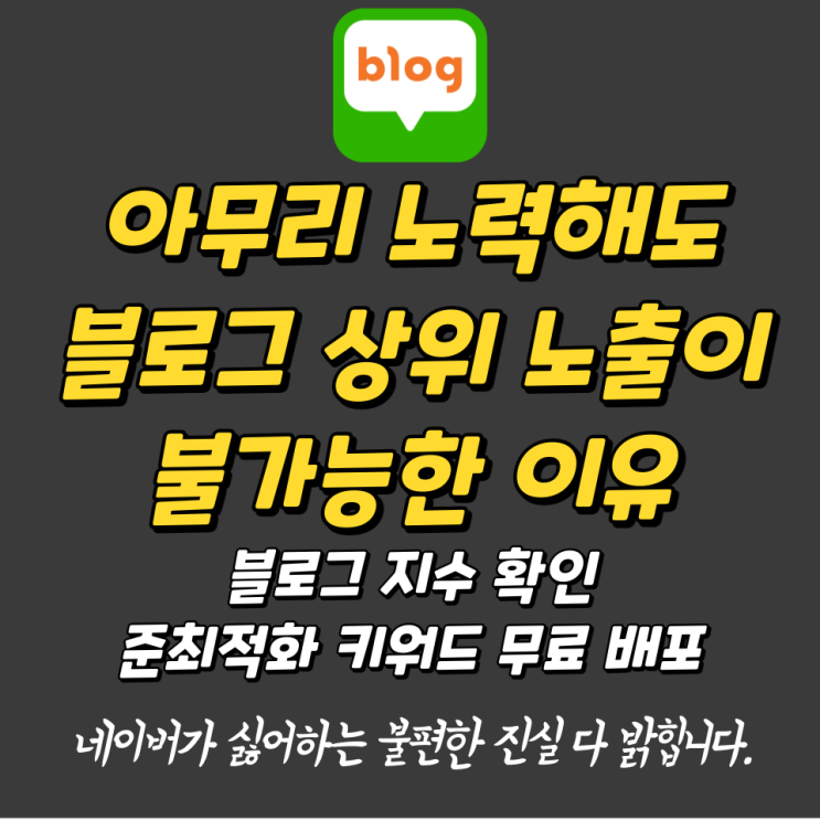 블로그 상위 노출의 비밀(블로그 지수 확인 무료) 블로그 상위 노출의 비밀(블로그 지수 확인 무료)