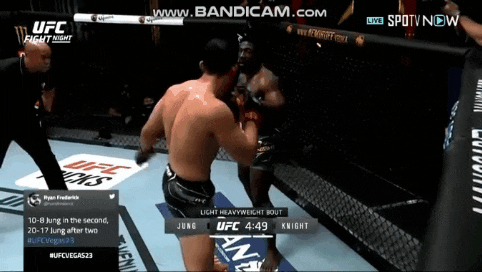 정다운, 윌리엄 나이트 꺾고 UFC 3승 달성 주요 장면(GIF) - 정다르마고메도프 정다운, 윌리엄 나이트 꺾고 UFC 3승 달성 주요 장면(GIF) - 정다르마고메도프