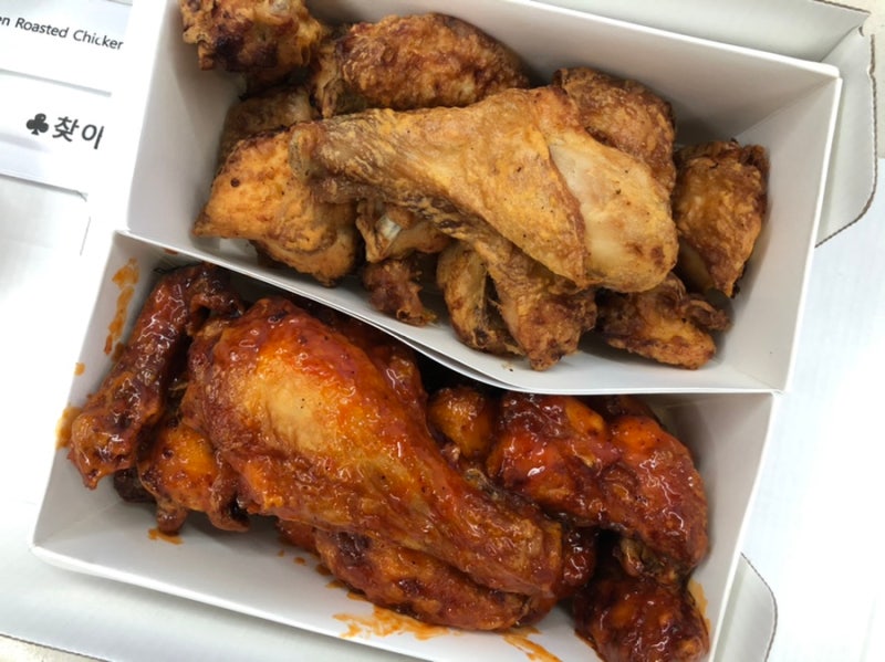 굽네치킨 양념 히어로 반반 신제품 시식후기