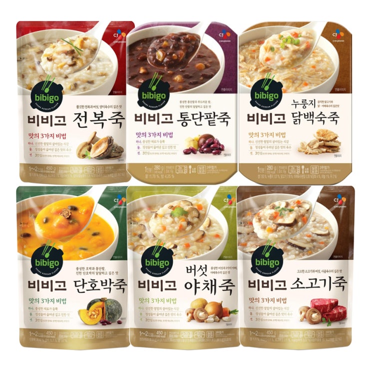 잘나가는 비비고 죽 6종, 450g, 1세트 추천해요 잘나가는 비비고 죽 6종, 450g, 1세트 추천해요