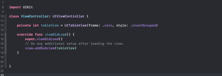 [iOS] TableView (without storyboard)