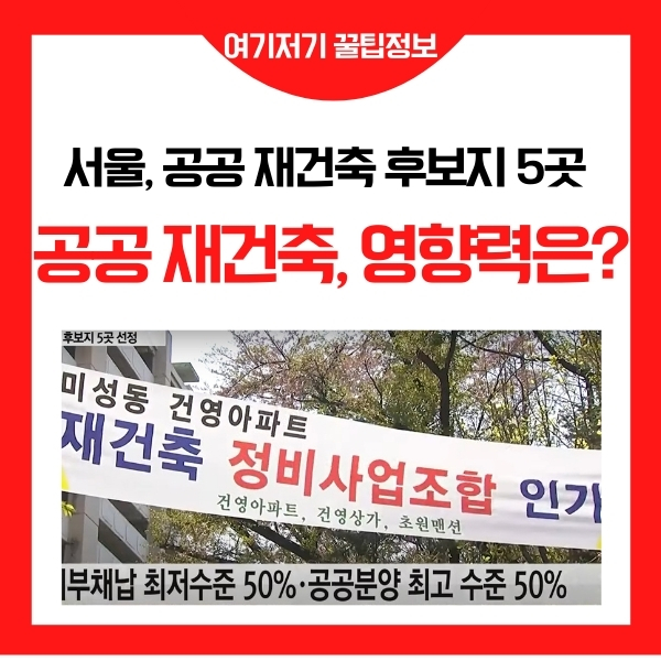  서울 지역 공공 재건축 후보지 5곳 선정