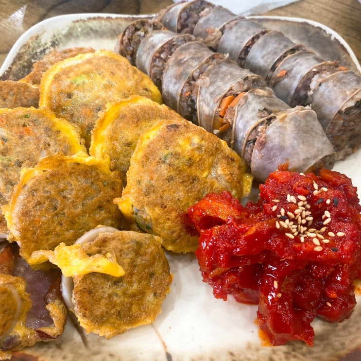  [속초 여행 맛집] 아바이마을 단천식당 - 모듬순대(아바이순대+오징어순대), 회냉면(메뉴판, 주차, 솔직후기)