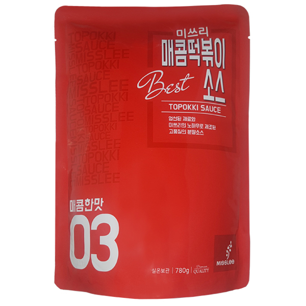 최근 인기있는 미쓰리 떡볶이소스 03 매콤한맛, 780g, 1개 좋아요 최근 인기있는 미쓰리 떡볶이소스 03 매콤한맛, 780g, 1개 좋아요