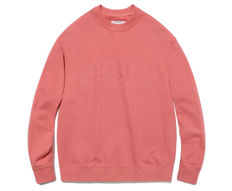  비바스튜디오 맨투맨 코랄핑크 COLLEGE OUTLINE CREWNECK JA [CORAL PINK] 리뷰 후기