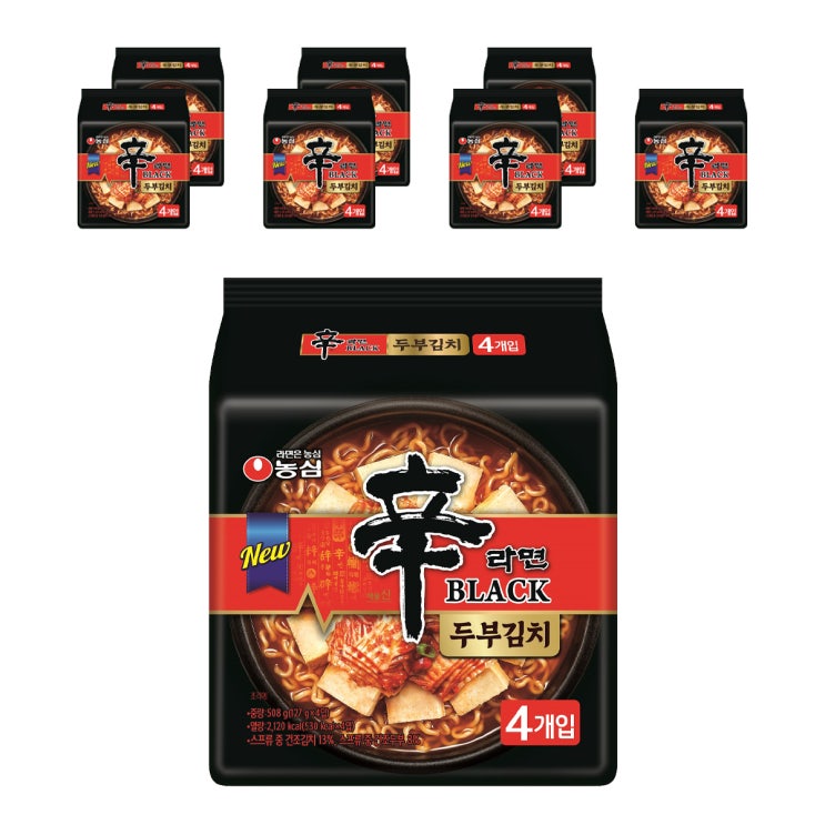 가성비갑 신라면 블랙 두부김치맛 라면 멀티 127g, 32개 ···