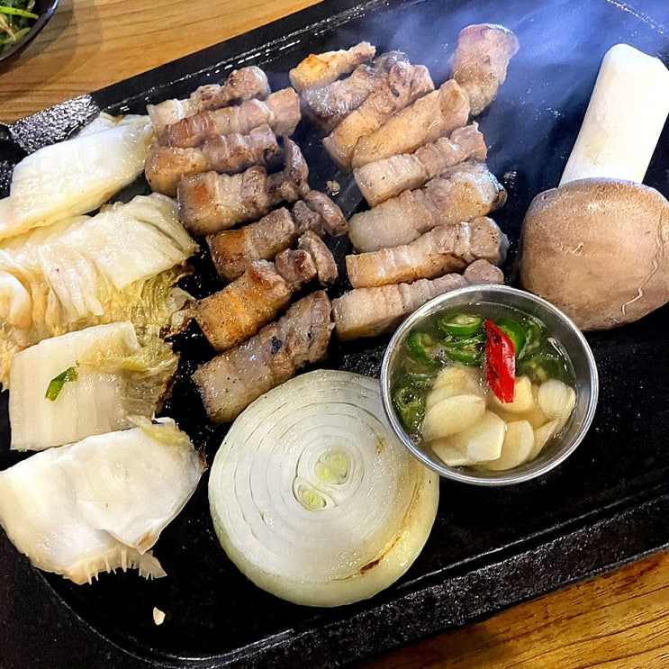  순천 하르방 연탄구이 제주 흑돼지 오겹살 맛집