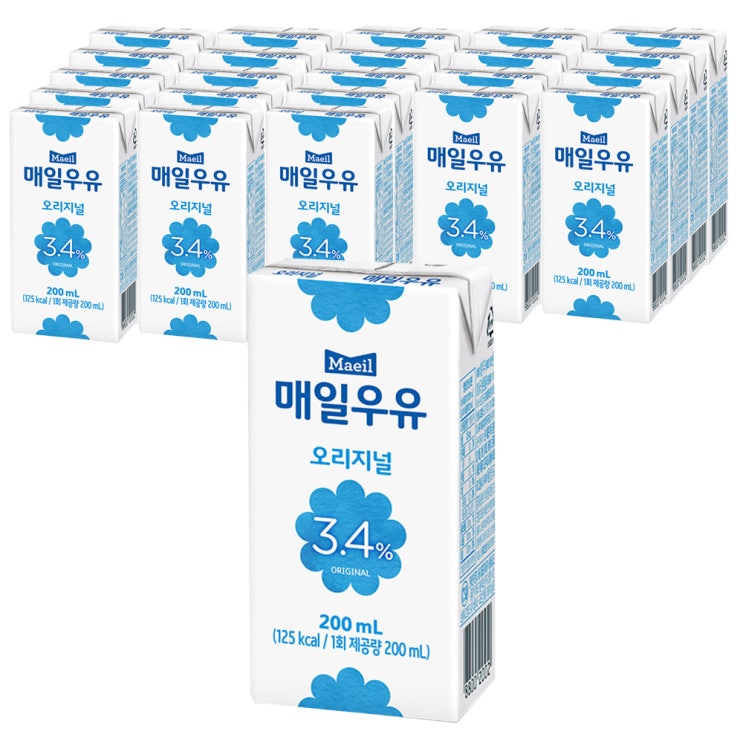 핵가성비 좋은 매일우유 오리지널 멸균, 200ml, 24팩 좋아요