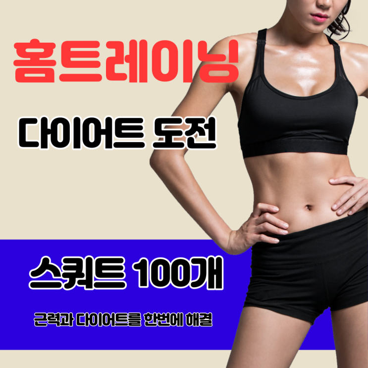  다이어트 홈트레이닝 - 스쿼트100개 도전