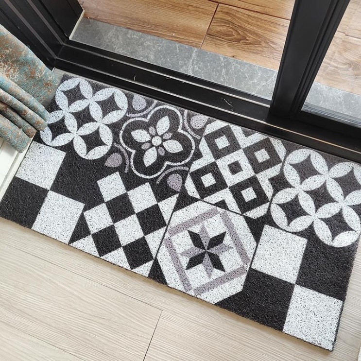 인기있는 현관코일매트 다용도실매트 베란다 특별 잘라쓰는 북유럽, 40CMX60CM, 흑인과 백인 벽돌 패턴 좋아요 인기있는 현관코일매트 다용도실매트 베란다 특별 잘라쓰는 북유럽, 40CMX60CM, 흑인과 백인 벽돌 패턴 좋아요