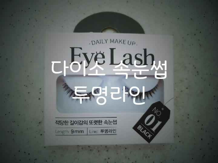  다이소 속눈썹 데일리 투명라인 사용후기/블랙라인차이