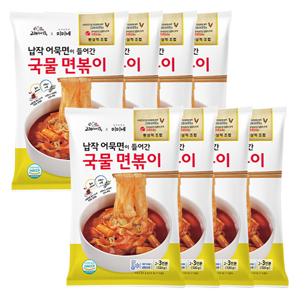 핵가성비 좋은 미미네 X 고래사 국물 면볶이 3인분, 8팩 추천해요