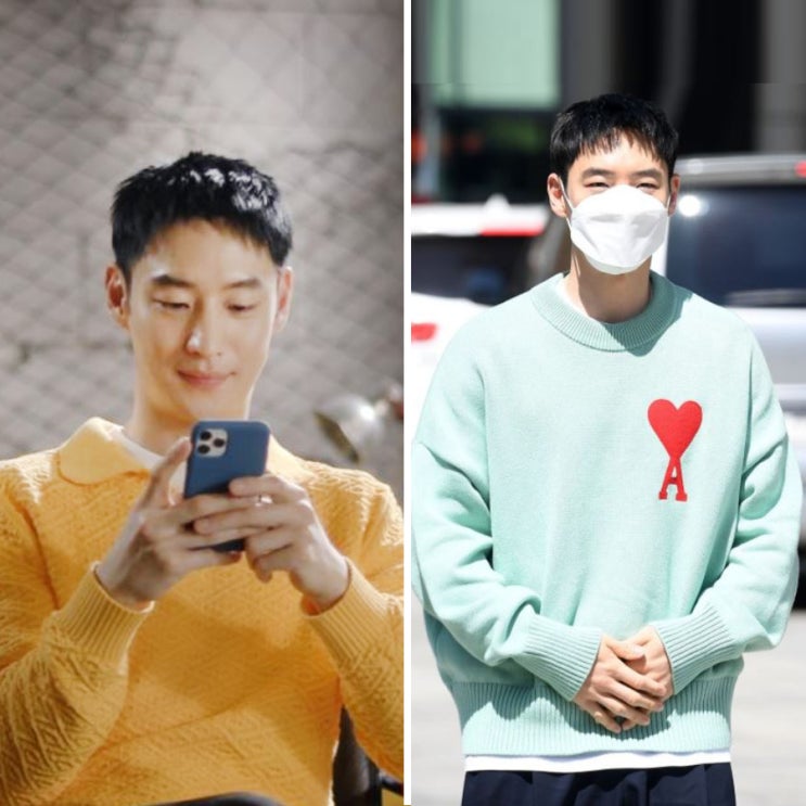  모범택시 이제훈 패션 맨투맨 점퍼 민트 니트웨어 데일리코디