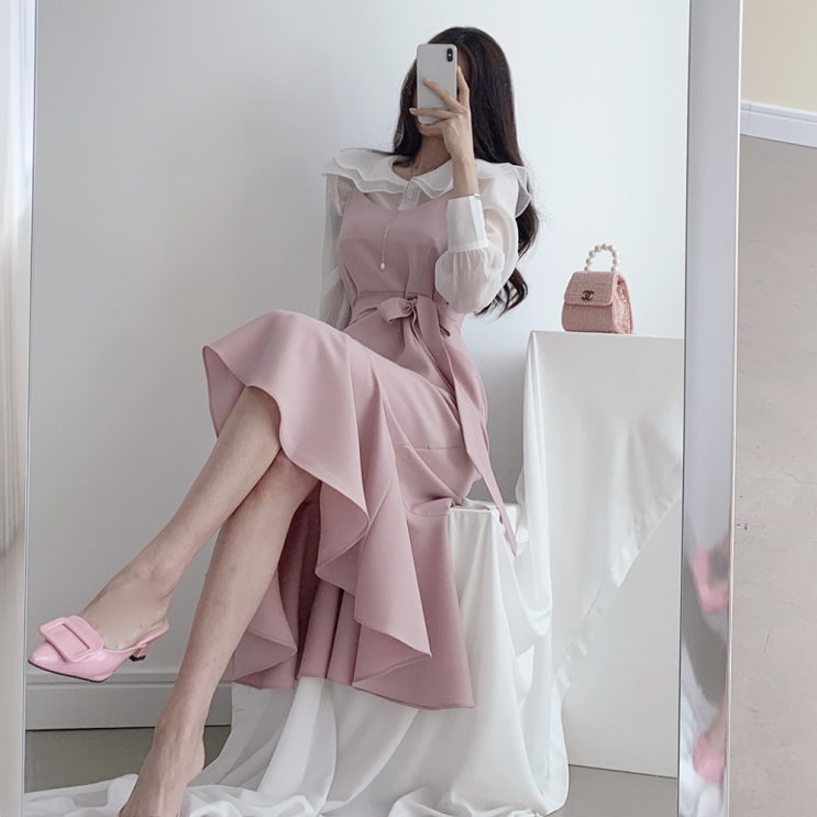  최근 인기있는 딜라잇J / 리본 뷔스티에 롱 원피스 ···