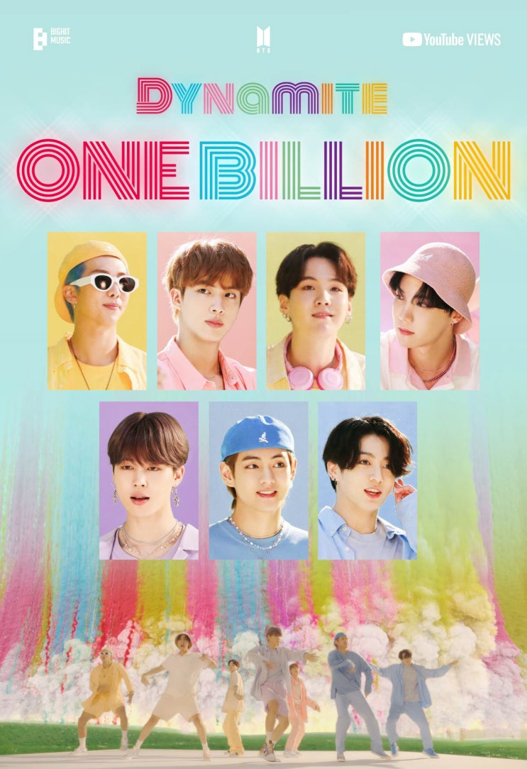 그룹 방탄소년단, 'Dynamite' 뮤직비디오 유튜브 조회수 10억뷰 돌파! 그룹 방탄소년단, 'Dynamite' 뮤직비디오 유튜브 조회수 10억뷰 돌파!