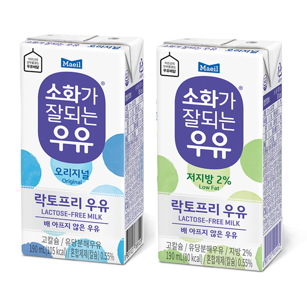 선택고민 해결 소화가잘되는우유 190ml 저지방12팩+오리지널12팩 총24팩 락토프리 흰우유 멸균, 24팩 좋아요