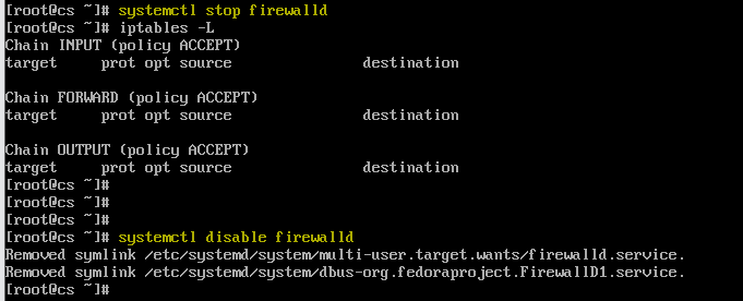 CentOS 7  iptables, Firewalld 내리기