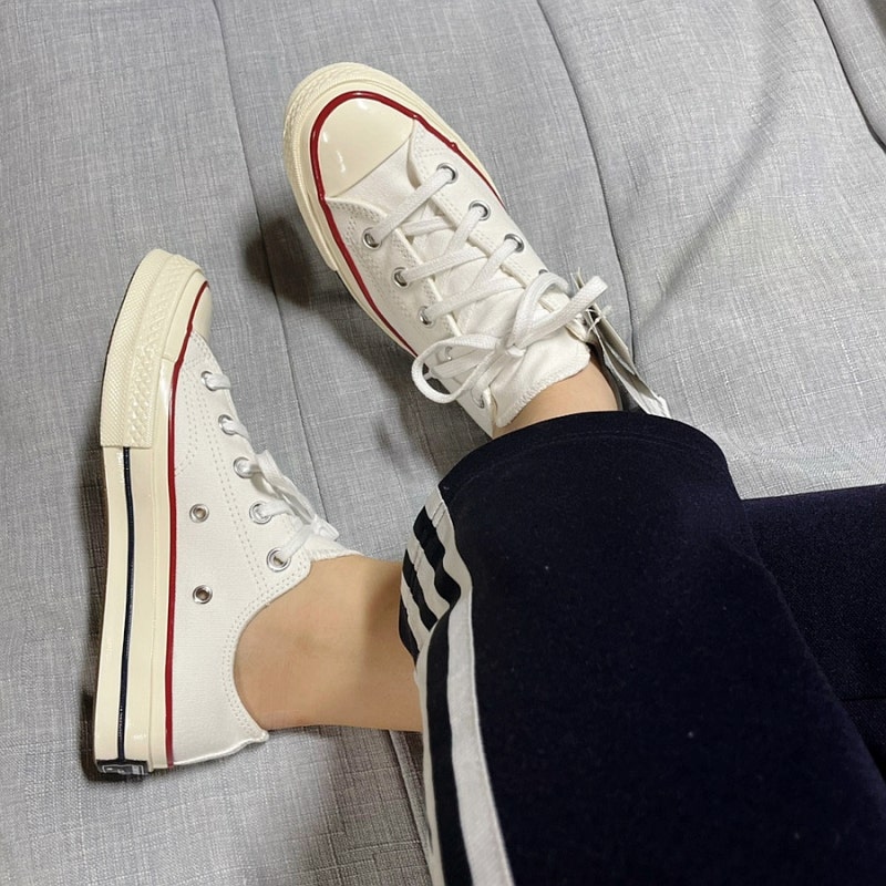 [CONVERSE]ALL STAR 컨버스 척 테일러 70 빈티지 로우 화이트 230 후기 : ) (+사이즈팁)