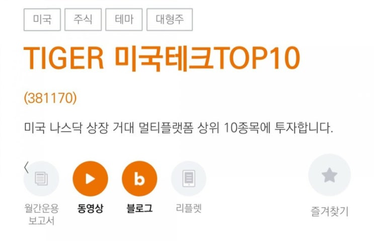  TIGER 미국테크TOP10 INDXX vs KODEX 미국FANG플러스(H)