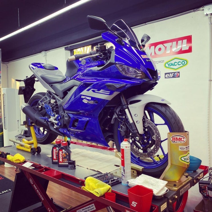  YZF-R3 2020 - 엔진오일 교환 & 오일타이머 이용후기+