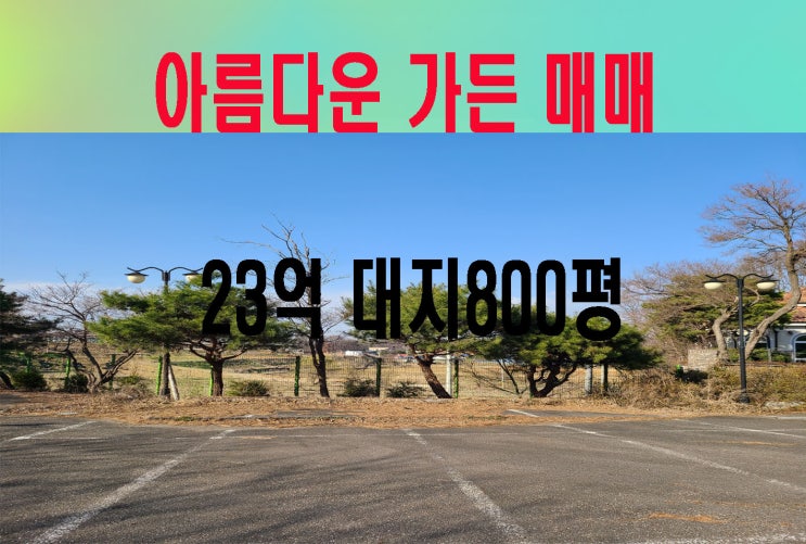 김포 이국적인 가든매매 대지800평 23억 주차장굿(아름다운건물수상)정원유