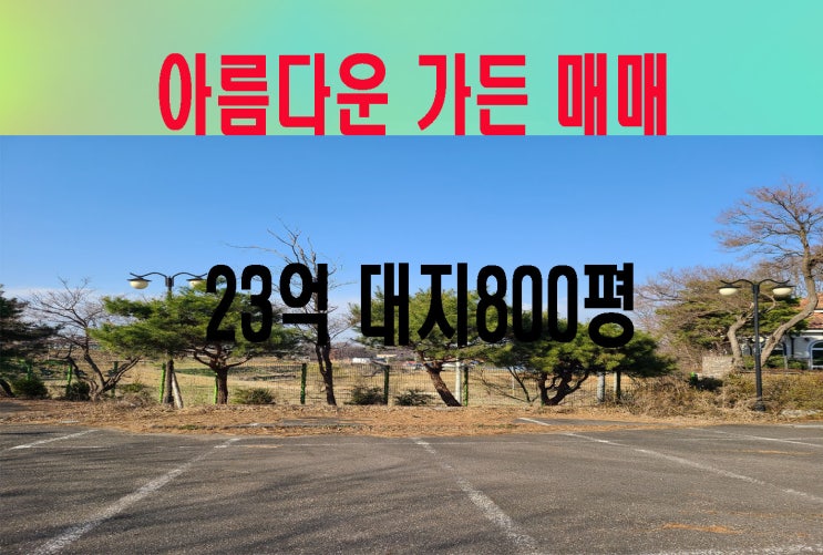  김포 이국적인 가든매매 대지800평 23억 주차장굿(아름다운건물수상)정원유