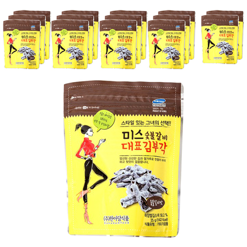 후기가 좋은 미스김 숯불갈비 대표 김부각, 25g, 15개 좋아요