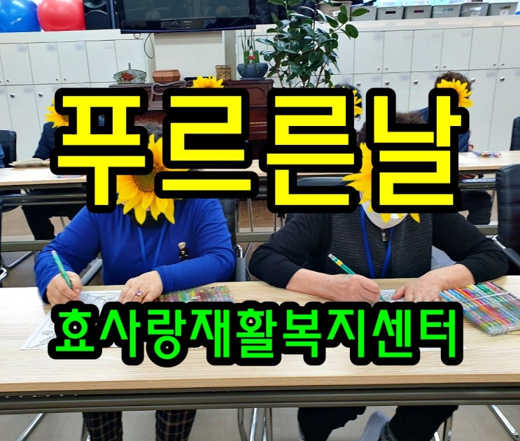 동탄 화성 병점 주간보호 센터/방문요양/효사랑재활복지센터/푸르른 날