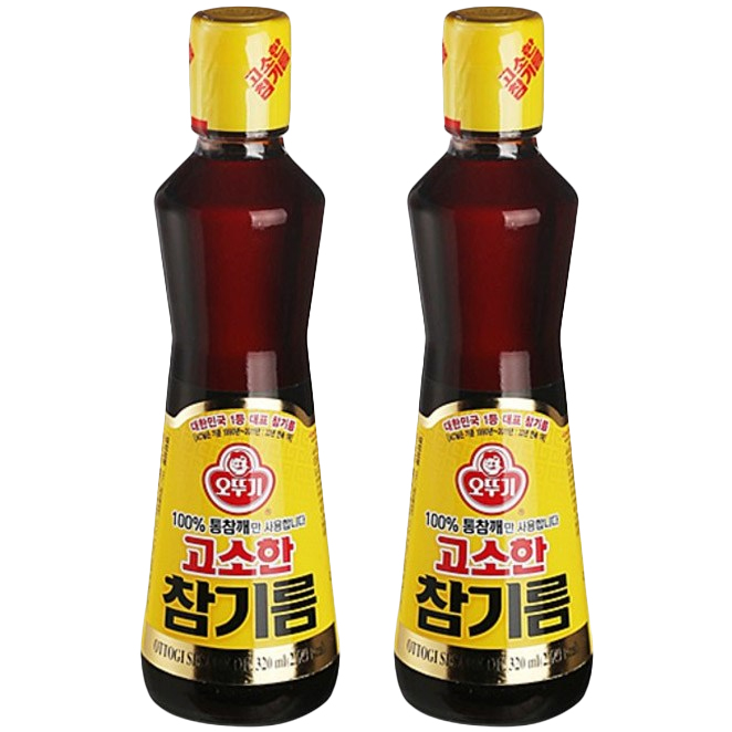 후기가 좋은 오뚜기 고소한 참기름 병, 320ml, 2개 좋아요