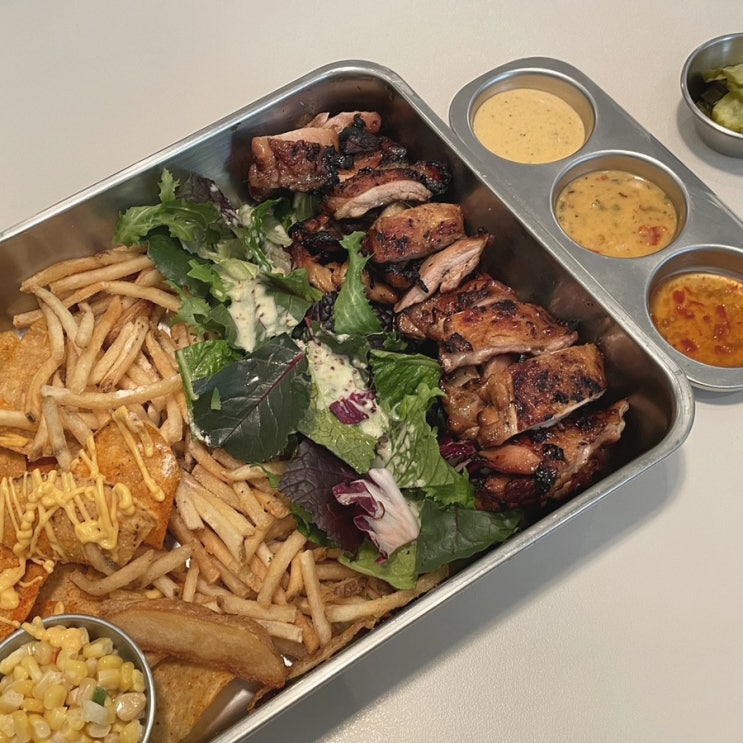  [영등포] 미즈컨테이너 대존맛 바베큐 치킨 플레이트와 크림 고구마 팬치즈 후기