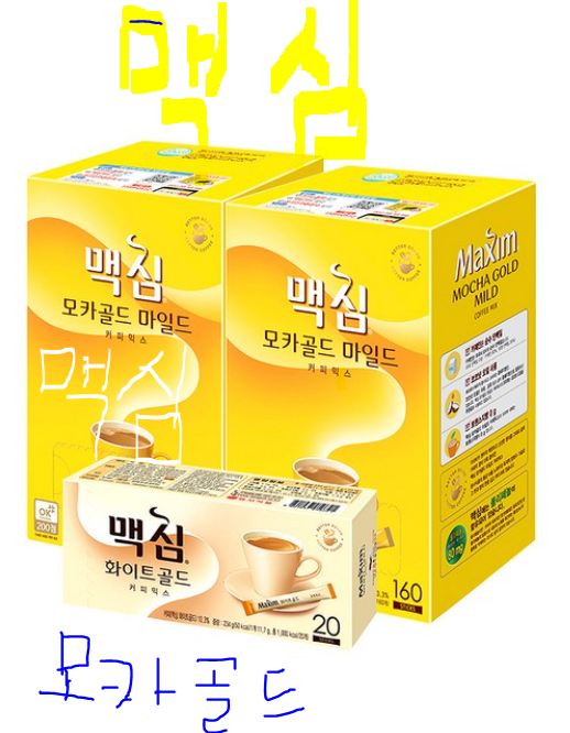  (한국인 인기커피 대용량^^)맥심 모카골드 마일드 커피믹스 12g x 320p + 화이트골드 커피믹스 11.7g x 20p
